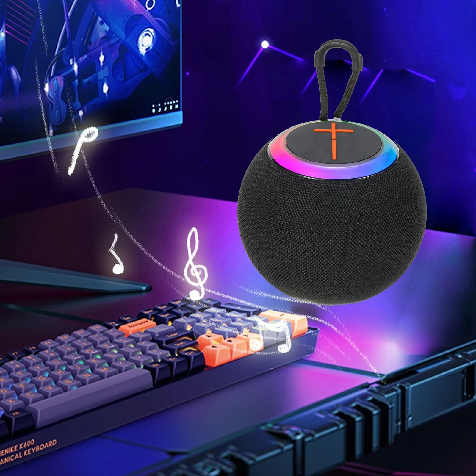 Royaltenic 68D RGB Colorful Led Light Outdoor Mini BT Speakers - Image 2