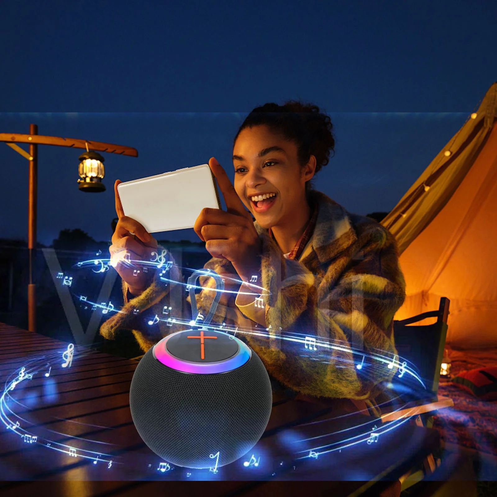 Royaltenic 68D RGB Colorful Led Light Outdoor Mini BT Speakers - Image 3