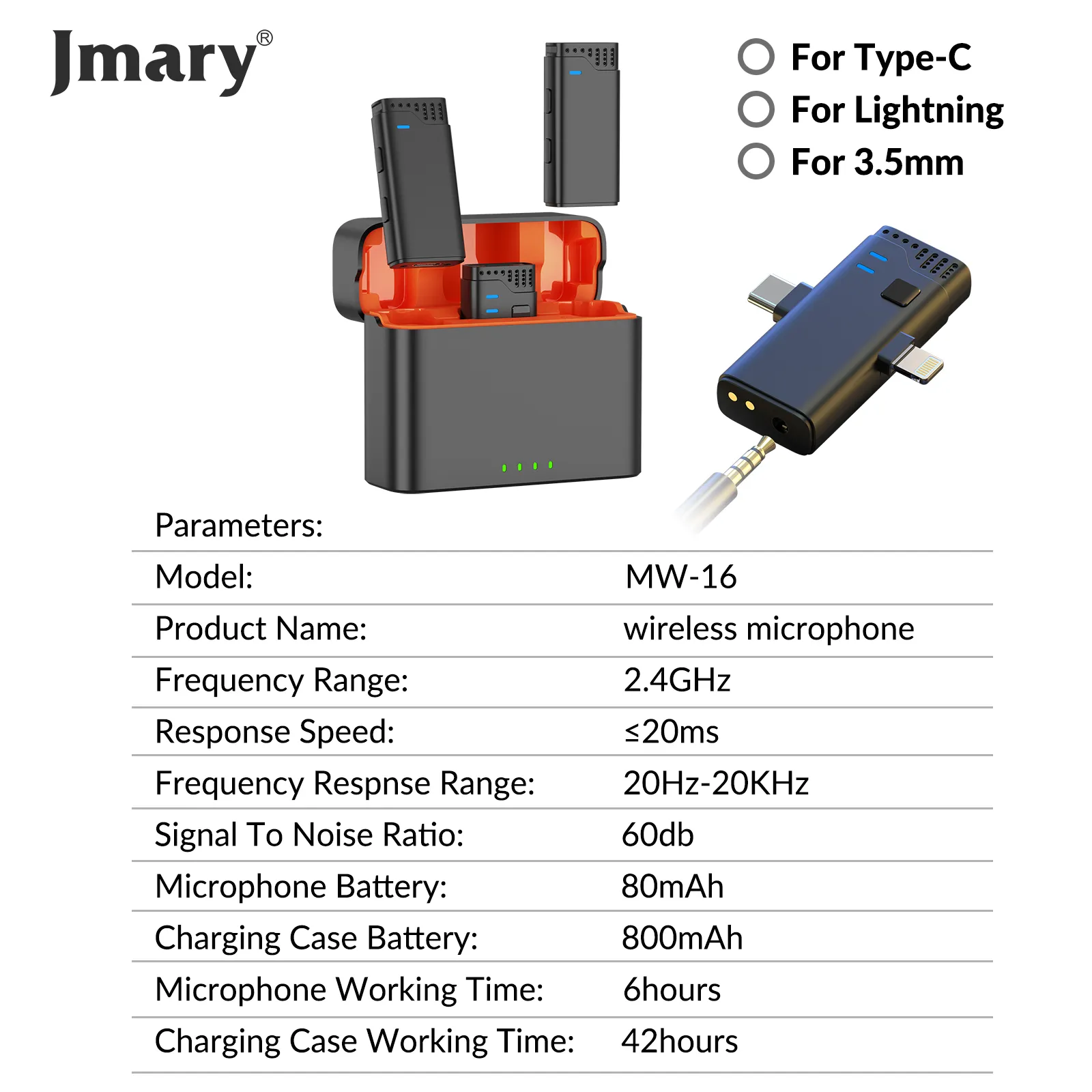 3In1 Wireless Mic Jmary MW-16 - Image 2